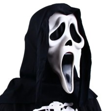 qortidn Scream Halloween Mask – Iconic Ghost Face Mask for Halloween, Horror-Themed Events & Costume Parties