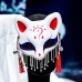 qortidn White Fox Woman Carnival Mask – Elegant, Feminine Mask for Masquerades, Carnival & Themed Parties